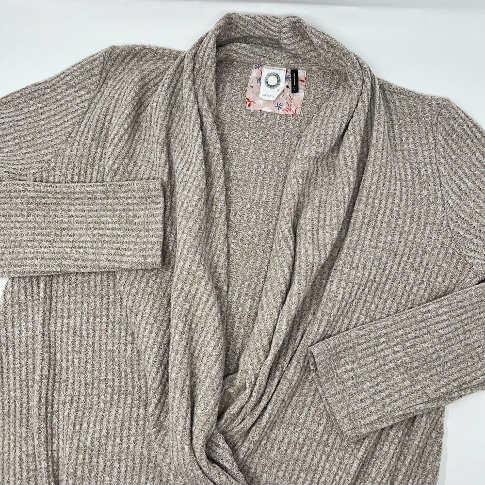Anthropologie Akemi + Kin‎ Woodruff Waffle Knit Wrap Top Size Small Brown